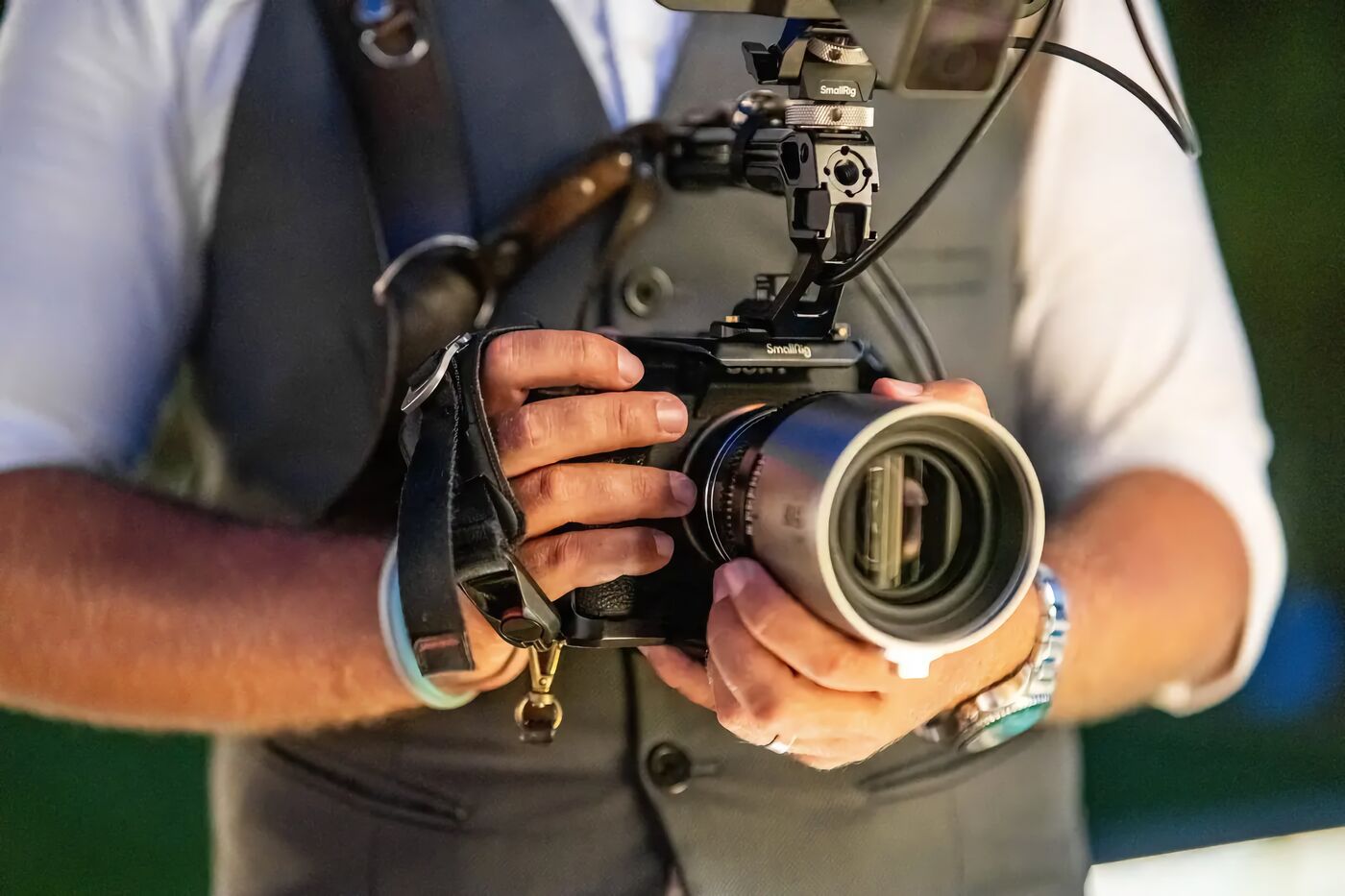 Giuseppe Cimino filming with anamorphic cinema lenses